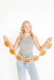 Flora Statement Earrings - Metallic Orange - Aaria Tees Aaria Tees