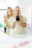 Flora Statement Earrings - Neon Yellow Clouds - Aaria Tees Aaria Tees
