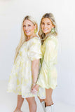 Flora Statement Earrings - Neon Yellow Clouds - Aaria Tees Aaria Tees