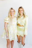 Flora Statement Earrings - Neon Yellow Clouds - Aaria Tees Aaria Tees