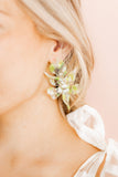 Flora Statement Earrings - Neon Yellow Clouds - Aaria Tees Aaria Tees