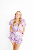 Flora Statement Earrings - Orchid Purple - Aaria Tees Aaria Tees