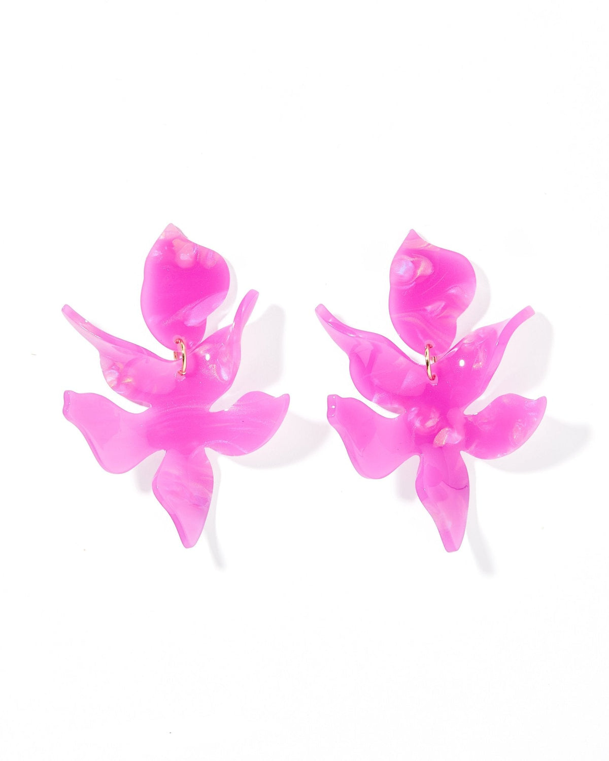Flora Statement Earrings - Orchid Purple - Aaria Tees