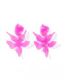 Flora Statement Earrings - Orchid Purple - Aaria Tees Aaria Tees