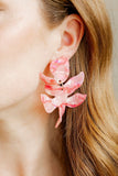 Flora Statement Earrings - Pink Spritz - Aaria Tees Aaria Tees