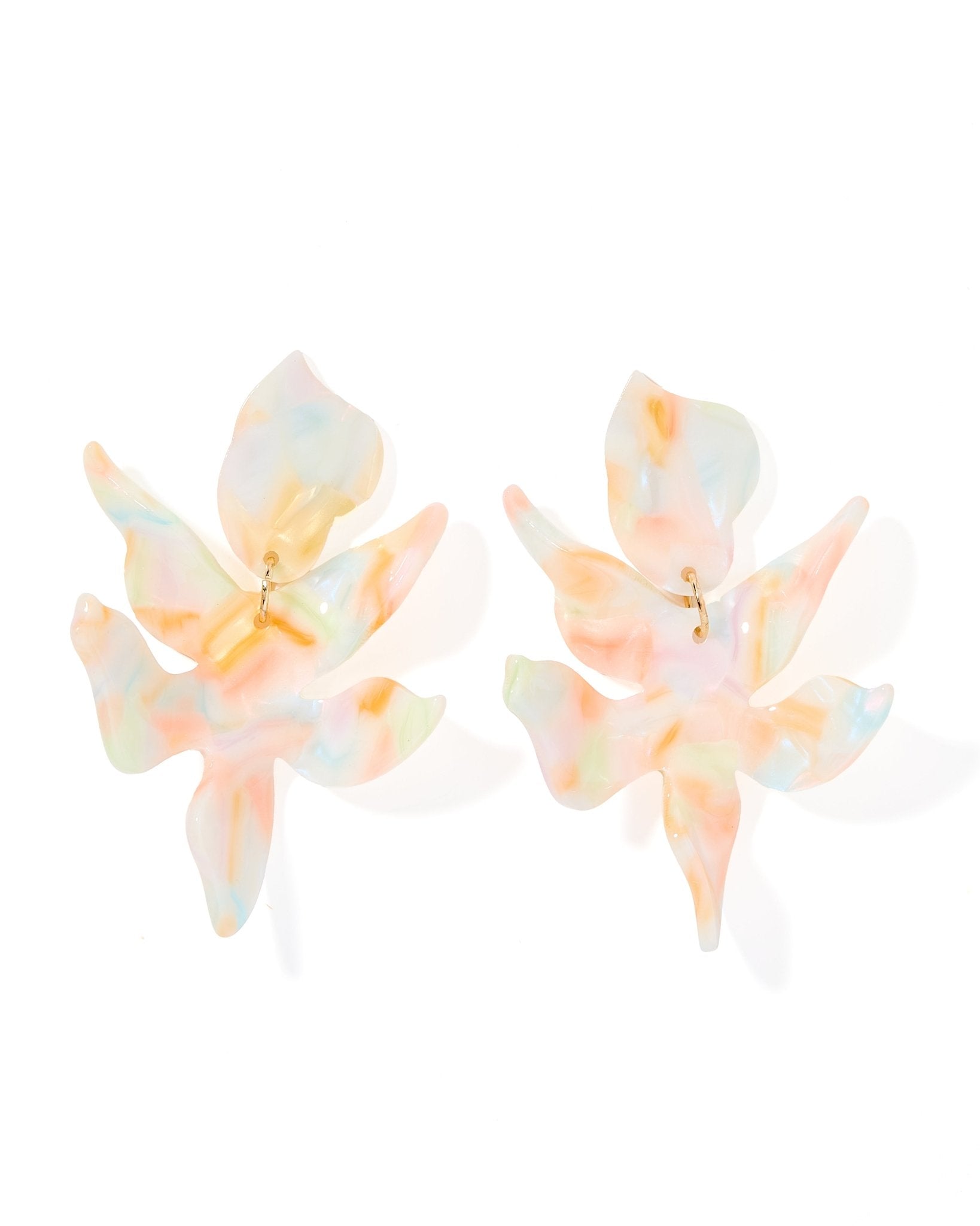 Flora Statement Earrings - Rainbow Sherbert - Aaria Tees Aaria Tees