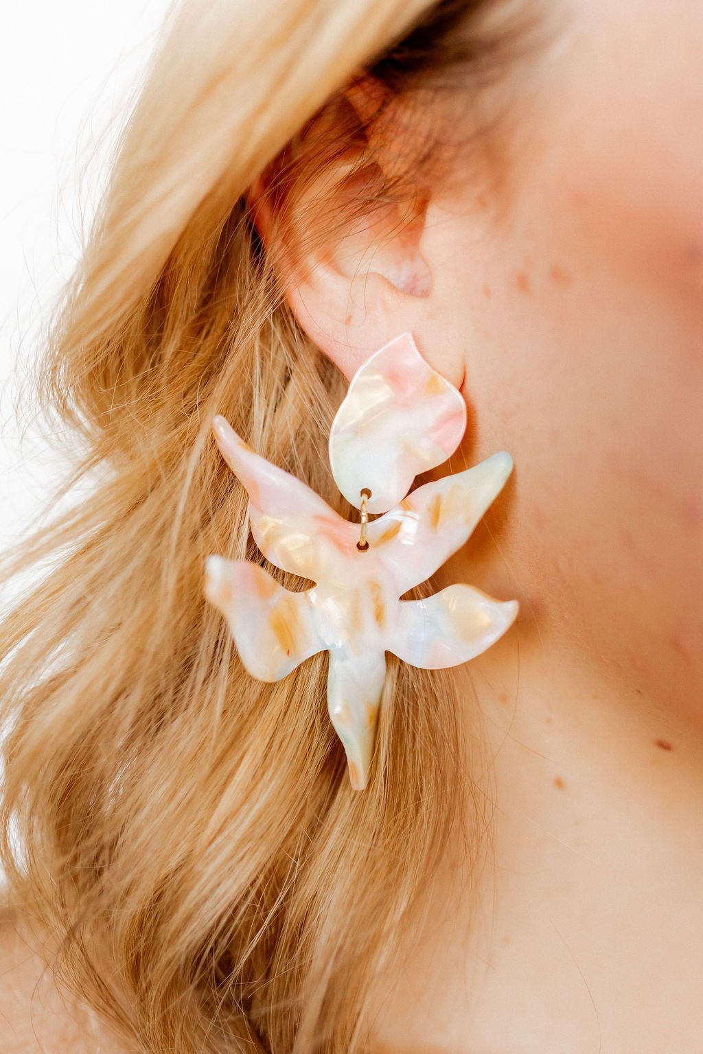 Flora Statement Earrings - Rainbow Sherbert - Aaria Tees Aaria Tees