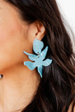 Flora Statement Earrings - Turquoise - Aaria Tees Aaria Tees