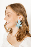 Flora Statement Earrings - Turquoise - Aaria Tees Aaria Tees