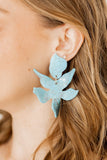 Flora Statement Earrings - Turquoise - Aaria Tees Aaria Tees