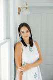 Flora Statement Earrings - Turquoise - Aaria Tees Aaria Tees
