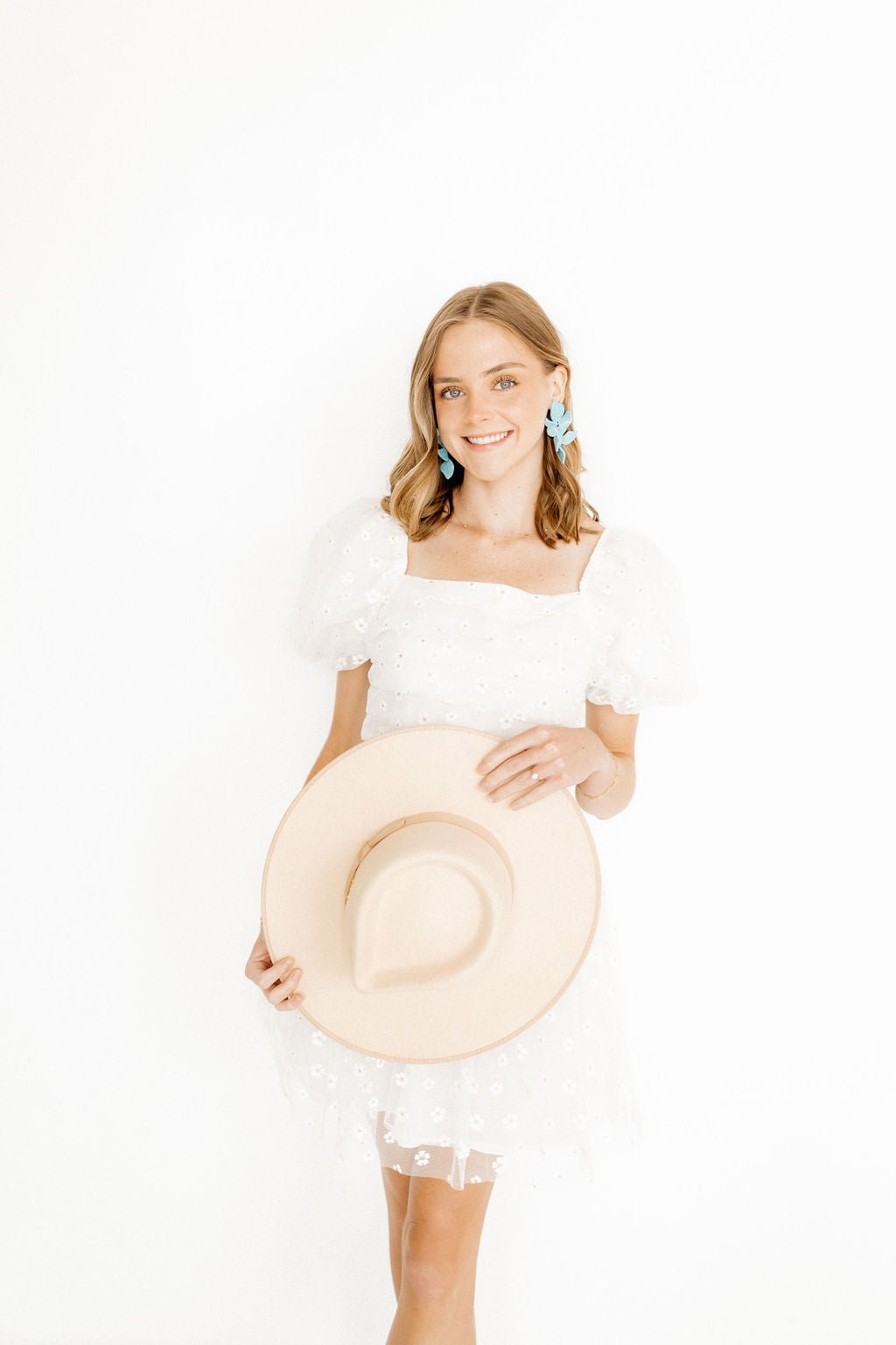 Flora Statement Earrings - Turquoise - Aaria Tees Aaria Tees