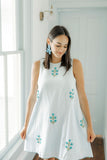 Flora Statement Earrings - Turquoise - Aaria Tees Aaria Tees