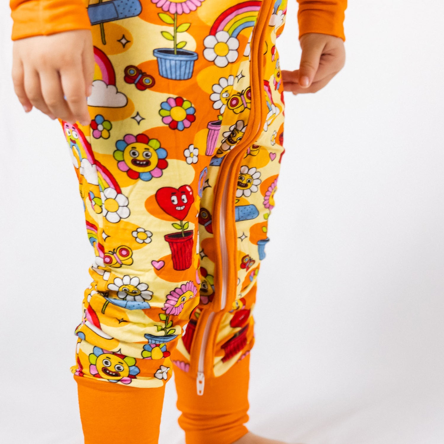 FLOWER FRIENDS BAMBOO ZIPPY - Aaria Tees Aaria Tees