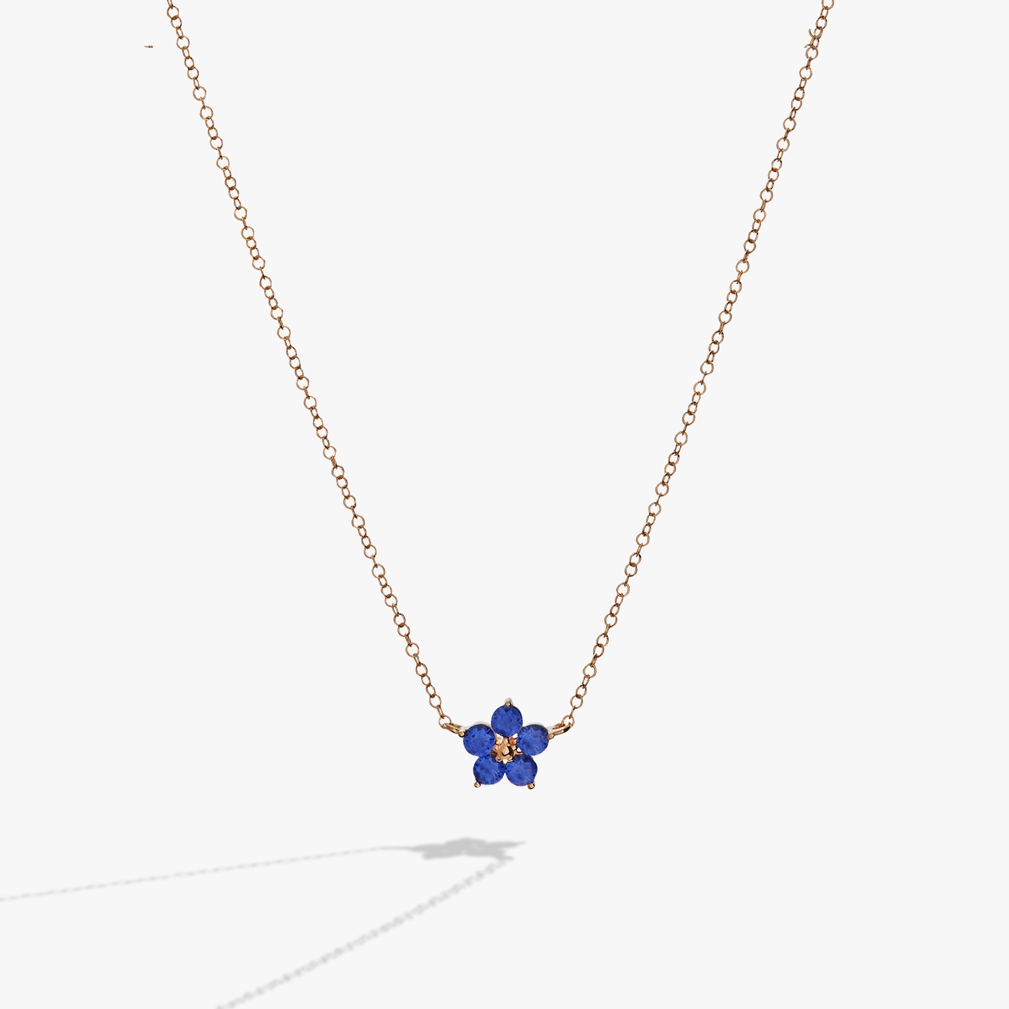 Crystal Forget-Me-Not Flower Necklace - Aaria Tees Aaria Tees