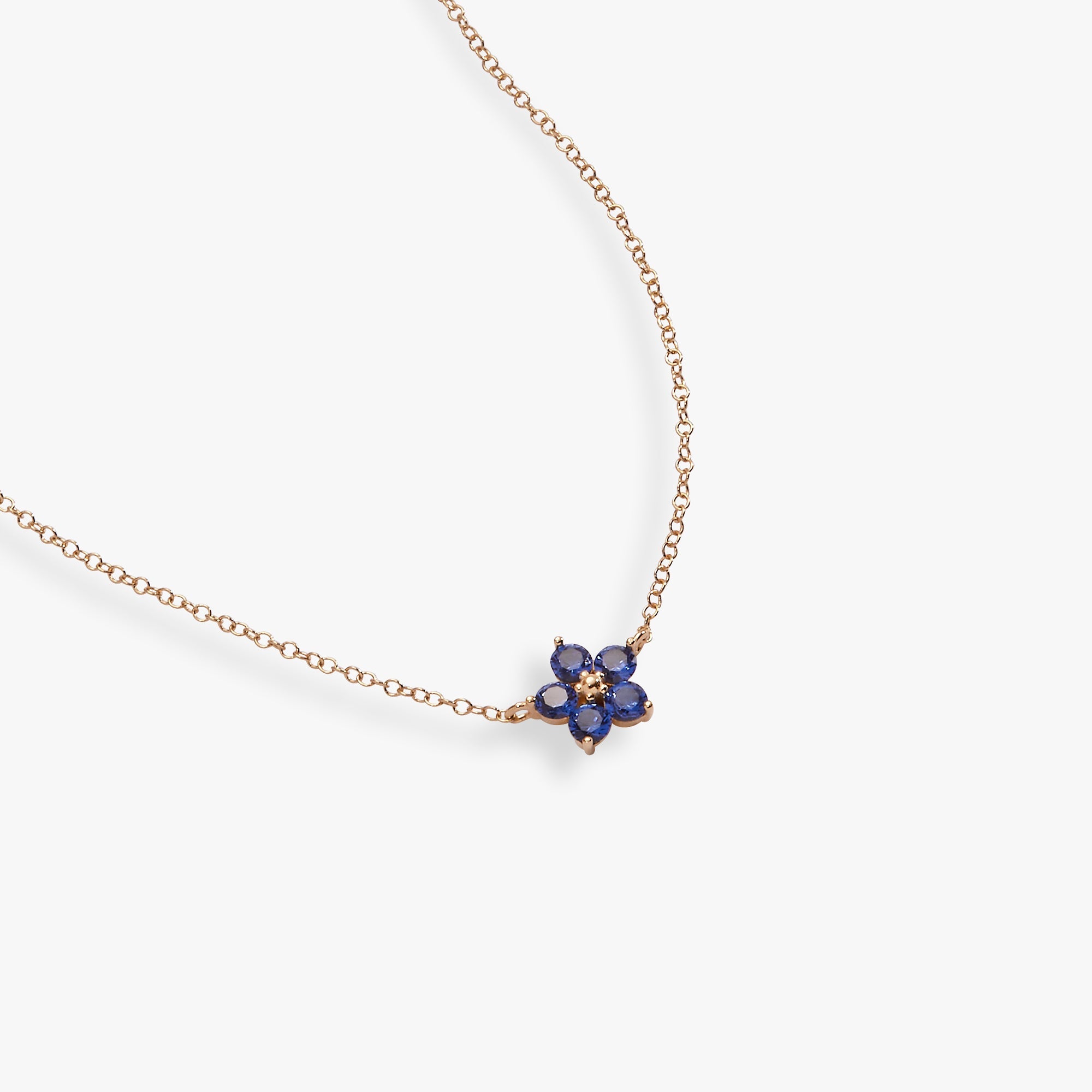 Crystal Forget-Me-Not Flower Necklace - Aaria Tees Aaria Tees