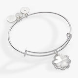 Four-Leaf Clover Charm Bangle - Aaria Tees Aaria Tees