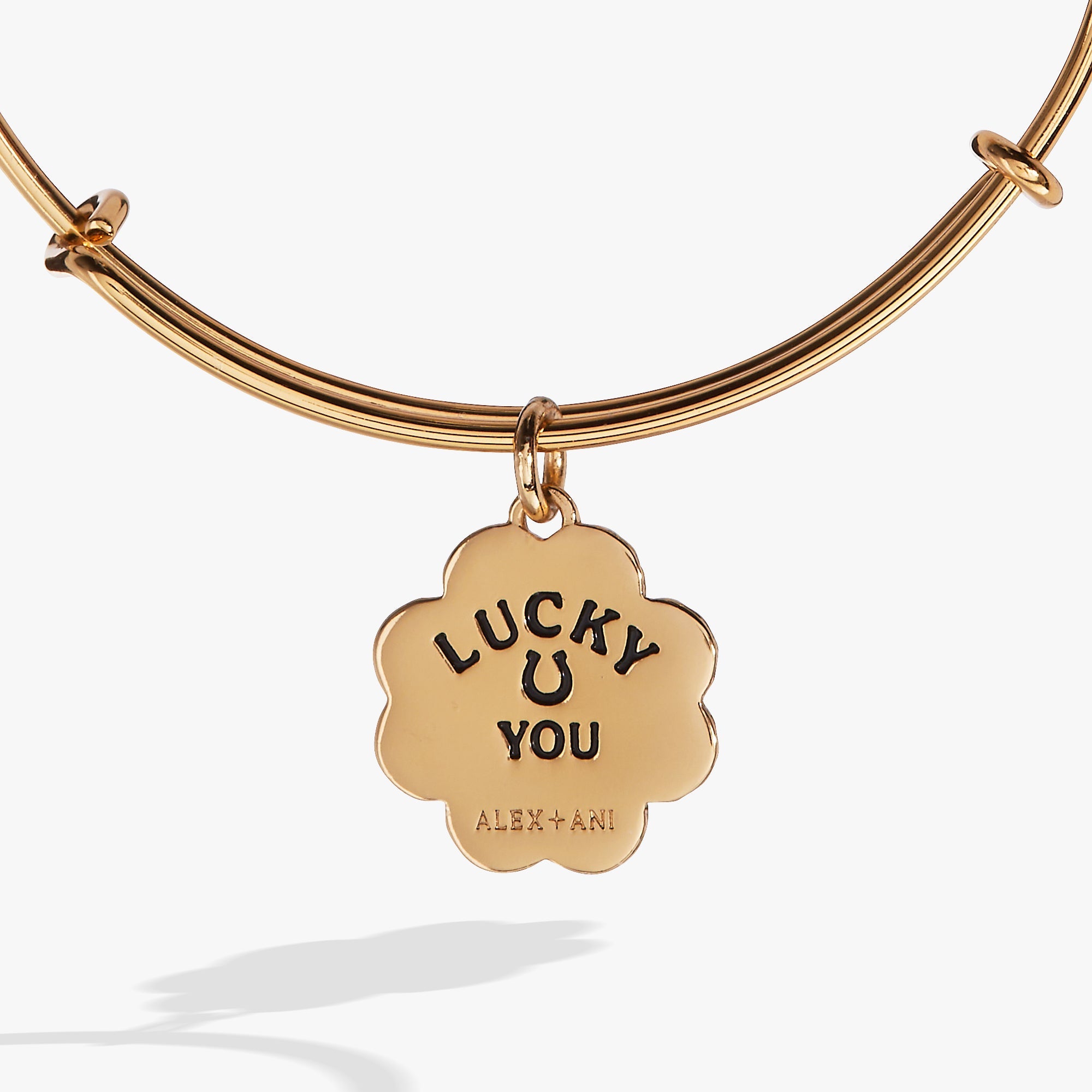 Four-Leaf Clover Charm Bangle - Aaria Tees Aaria Tees