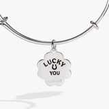 Four-Leaf Clover Charm Bangle - Aaria Tees Aaria Tees