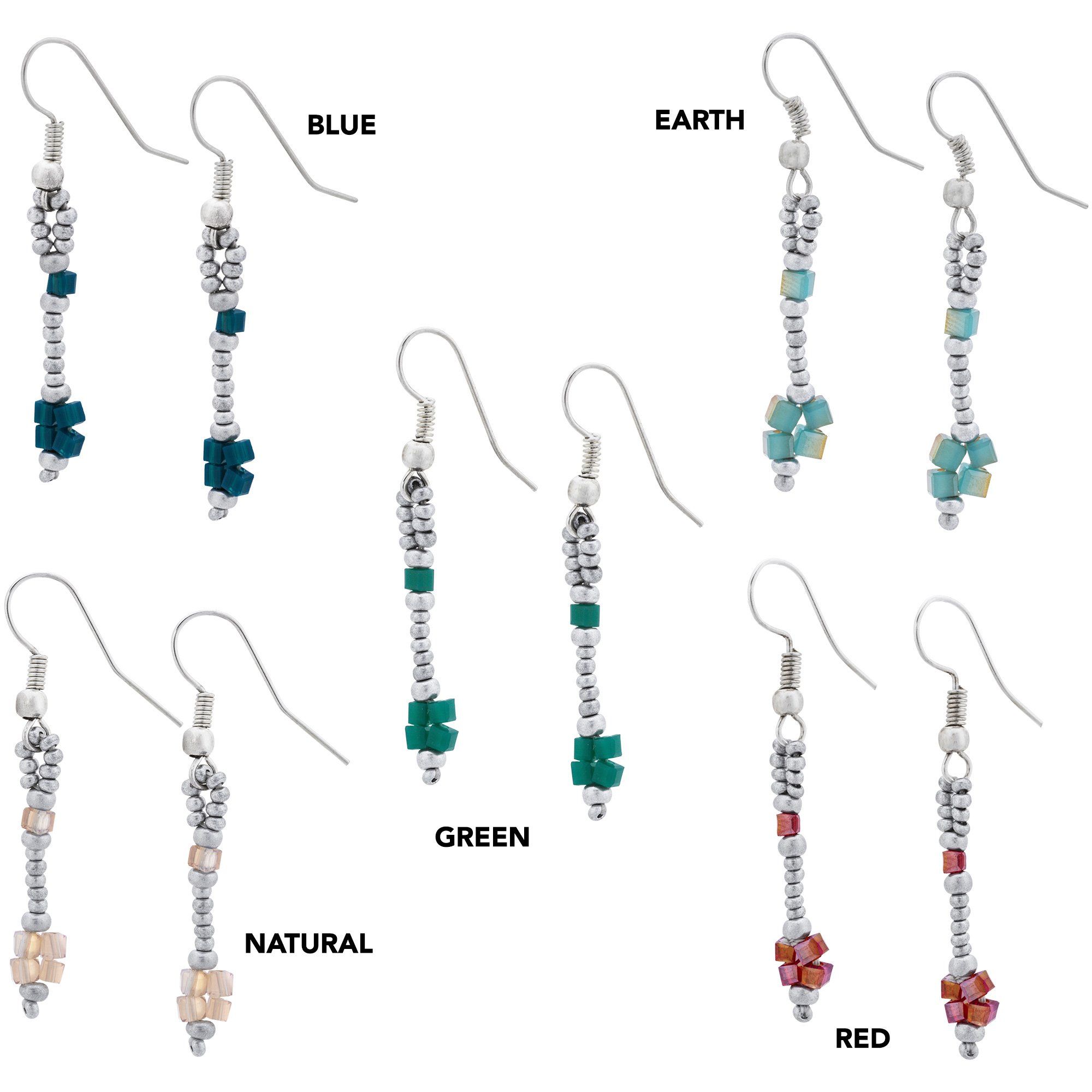 Four Square Earrings - Aaria Tees Aaria Tees