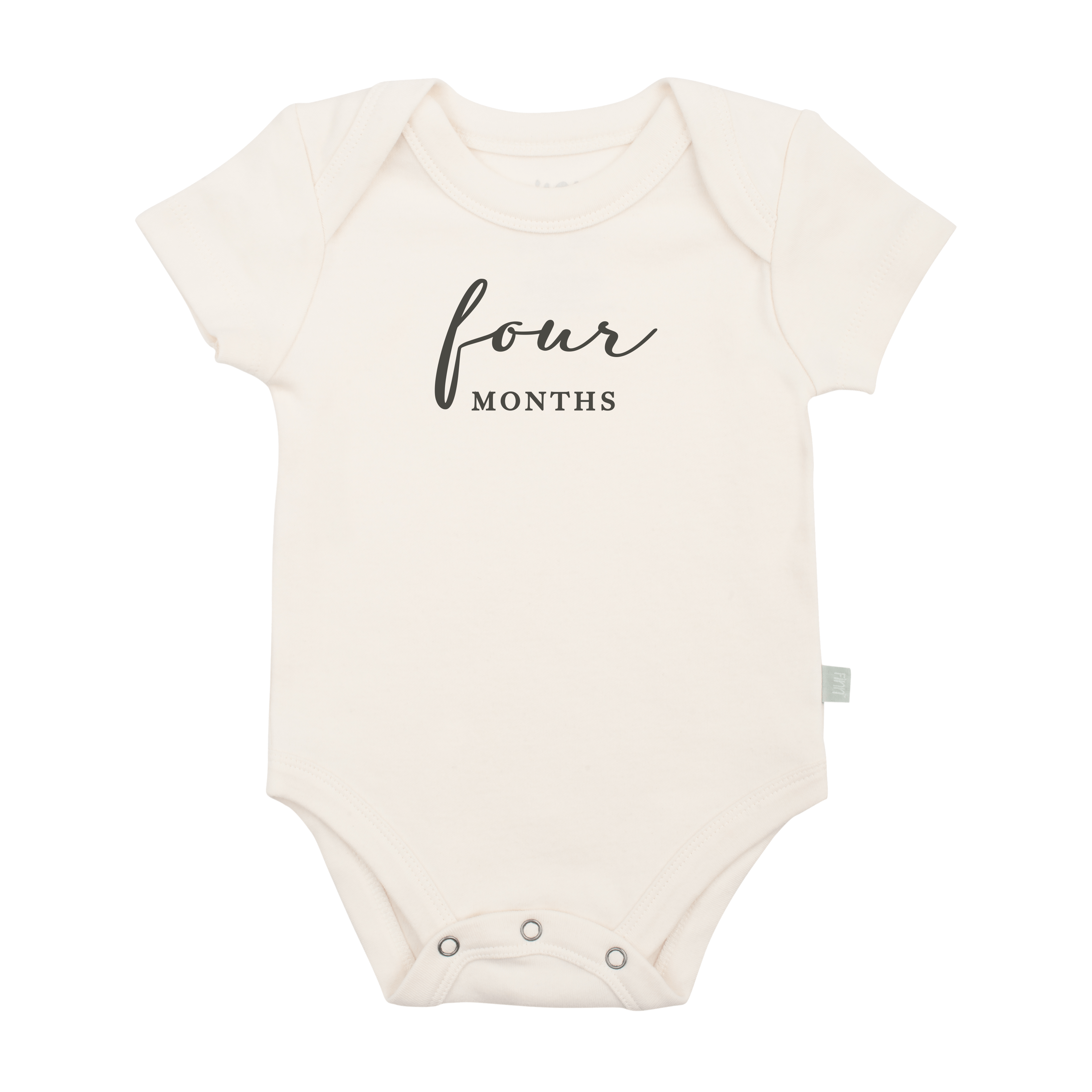 graphic bodysuit | four months milestone charcoal - Aaria Tees Aaria Tees