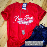 Free Bird - Unisex V-Neck Tee Aaria Tees