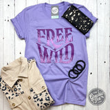 Free + Wild Dark Lavender Short Sleeve Crew Neck Tee Aaria Tees