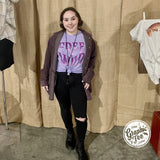 Free + Wild Dark Lavender Short Sleeve Crew Neck Tee Aaria Tees