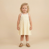 Organic Tie-Back Strap Dress - Dotty Gingham - Aaria Tees Aaria Tees