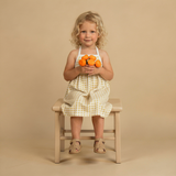 Organic Tie-Back Strap Dress - Dotty Gingham - Aaria Tees Aaria Tees