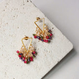 Labradorite Fringe Earrings Aaria Tees