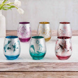 Pink Butterfly Stemless Wine Glasses Aaria Tees