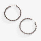 Frozen French Rope Hoop Earrings - Aaria Tees Aaria Tees