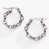 Frozen Mariner Chain Hoop Earrings - Aaria Tees Aaria Tees