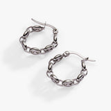 Frozen Mariner Chain Hoop Earrings - Aaria Tees Aaria Tees