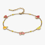 Fruit Inline Charm Anklet - Aaria Tees Aaria Tees