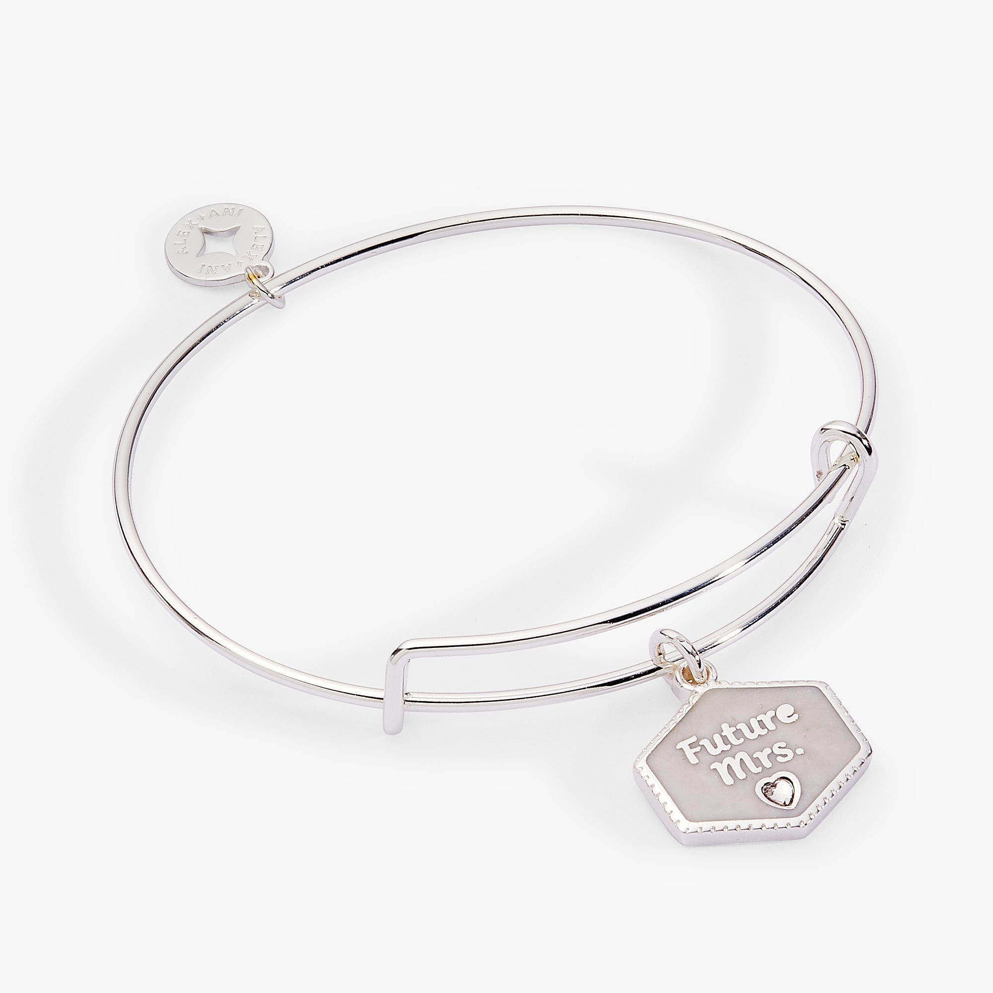 'Future Mrs.' Mother of Pearl Charm Bangle - Aaria Tees Aaria Tees
