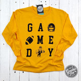 GAME DAY YOUTH Long Sleeve Gold Tee - Aaria Tees Aaria Tees