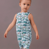 Garbage Trucks Recycle Tank Romper Aaria Tees
