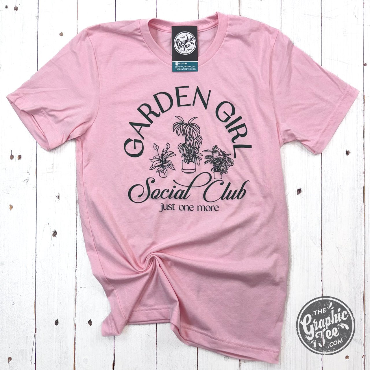 Garden Girl Social Club Short Sleeve Crew Neck Tee - Aaria Tees Aaria Tees