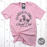 Garden Girl Social Club Short Sleeve Crew Neck Tee - Aaria Tees Aaria Tees