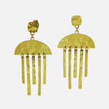 Chapala Hammered Post Earrings - Aaria Tees Aaria Tees