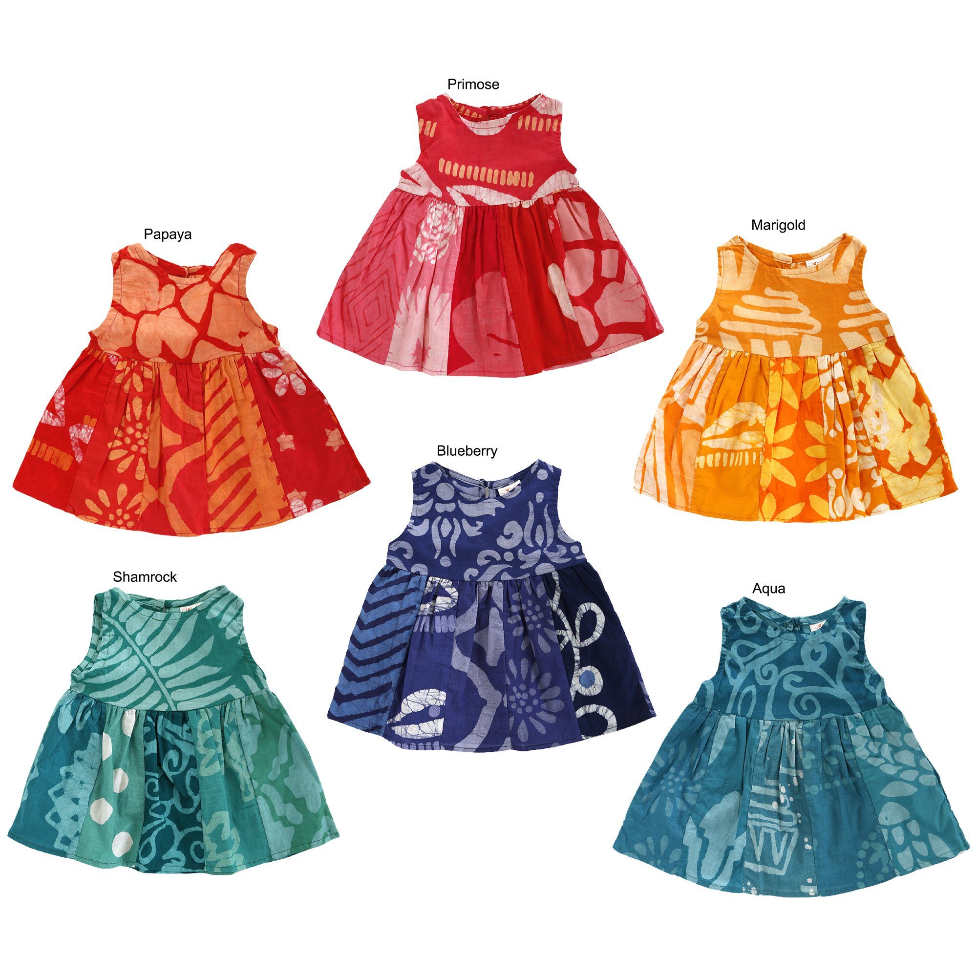 Ghana Batik Girl's Paneled Sundress - Aaria Tees Aaria Tees