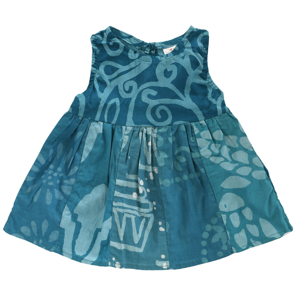 Ghana Batik Girl's Paneled Sundress - Aaria Tees