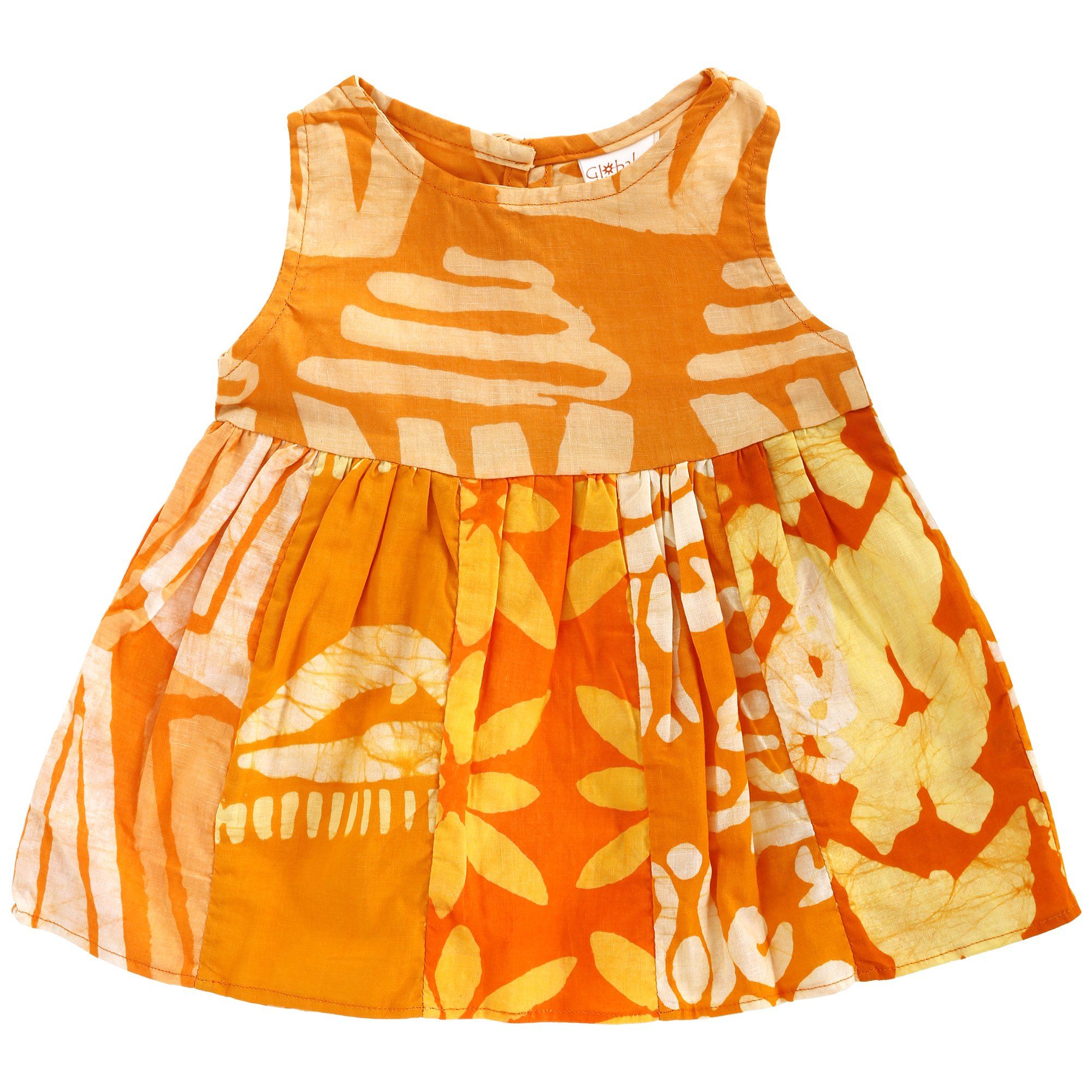 Ghana Batik Girl's Paneled Sundress - Aaria Tees Aaria Tees