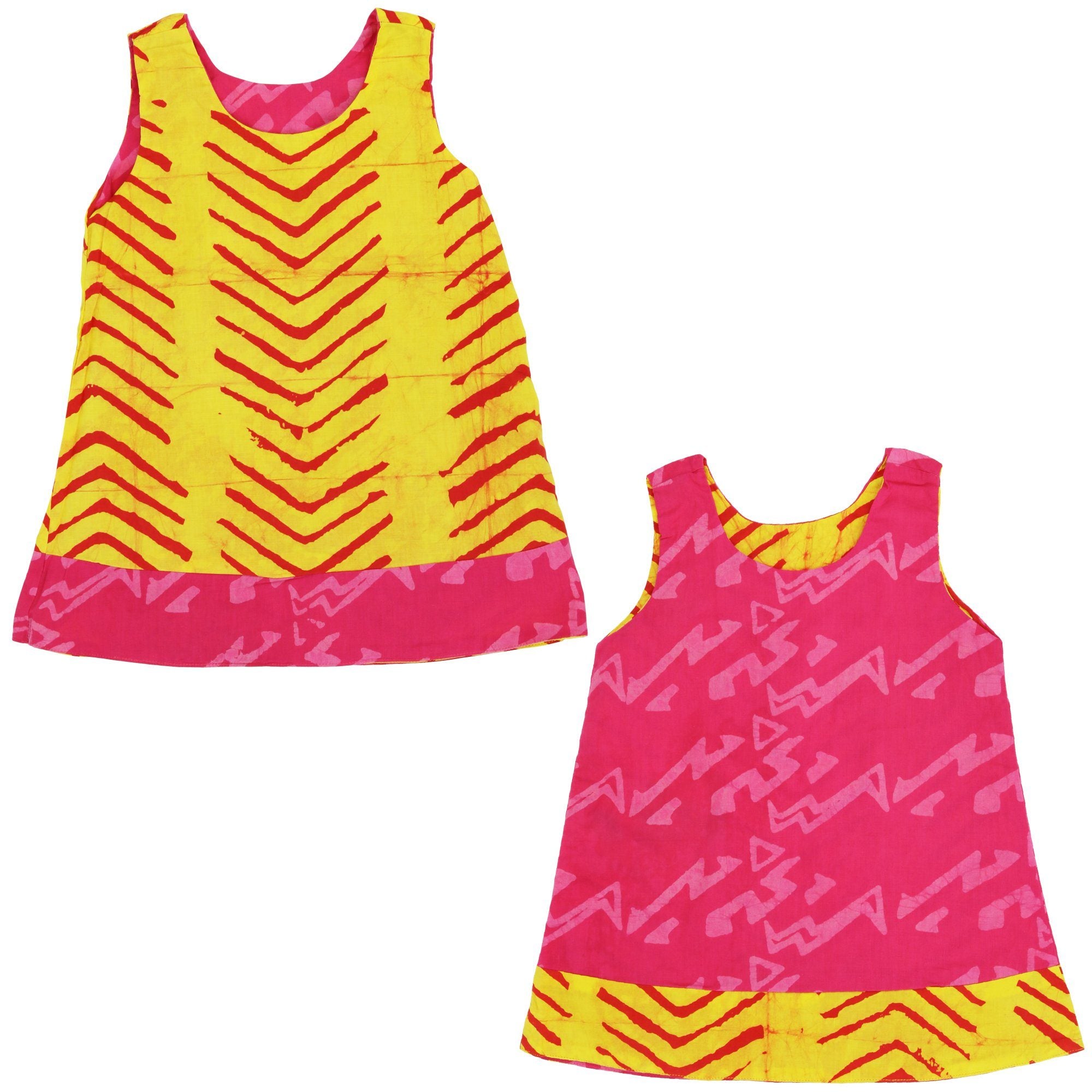 Ghana Batik Girls' Reversible Dress - Aaria Tees Aaria Tees