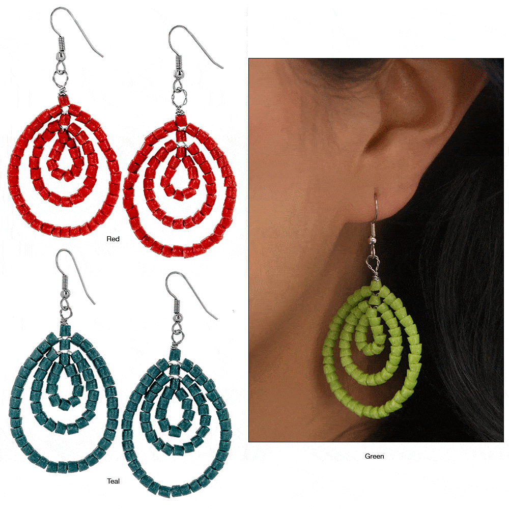 Ghana Sankofa Earrings - Aaria Tees