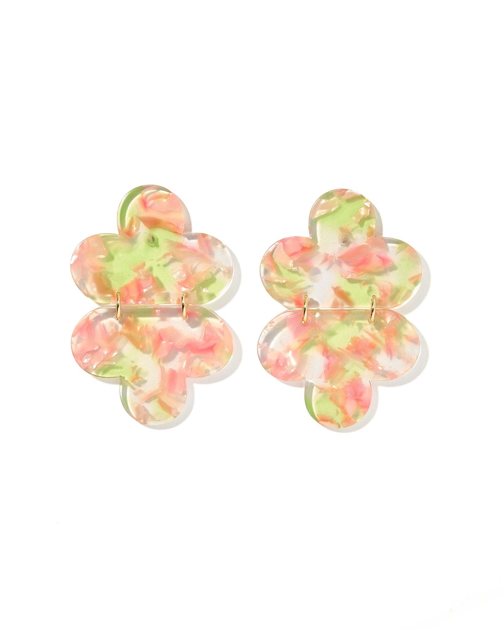 Gianna Statement Earrings - Cherry Blossom - Aaria Tees Aaria Tees
