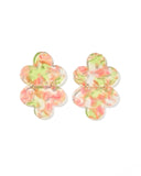 Gianna Statement Earrings - Cherry Blossom - Aaria Tees Aaria Tees