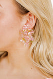Gianna Statement Earrings - Cherry Blossom - Aaria Tees Aaria Tees